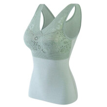 (green, XL) Thermo Lingerie Undershirt Thermal Underwear Thermo Shirt Woman Winter Inner Wear Clothing Warm Plus size Vest Top