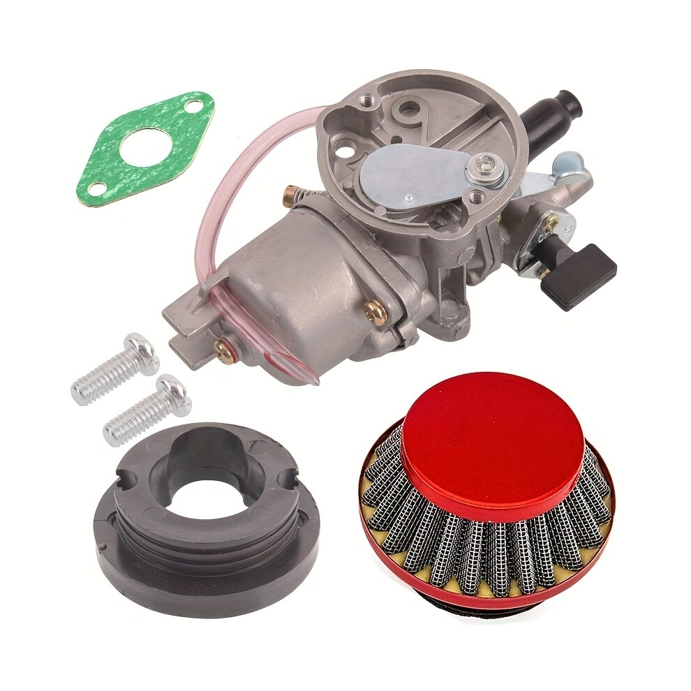 (Af0110-) 2 Stroke Carb Carburetor With Pod Air Filter Manifold Inlet Pipe For 43Cc 47Cc 49Cc Air Cooled Mini Atv Quad Dirt Pocket Bike Red 6935462400485