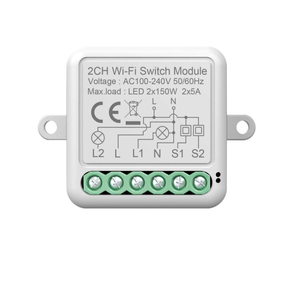 (Wifi-Zero-fire 2-way) Tuya Zigbee 3.0 Smart Dimmer Switch Module 10a, Supports 2 Way Control Dimmable Switch, Work With Alexa Alice Google Home
