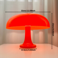 Kreative Art -Deco -Pilztischlampe in orangefarbenem Acryl, 5 -V -LED, 3 Farblicht, geeignet für Wohnzimmer, Schlafzimmer, Lernen, Bibliothek