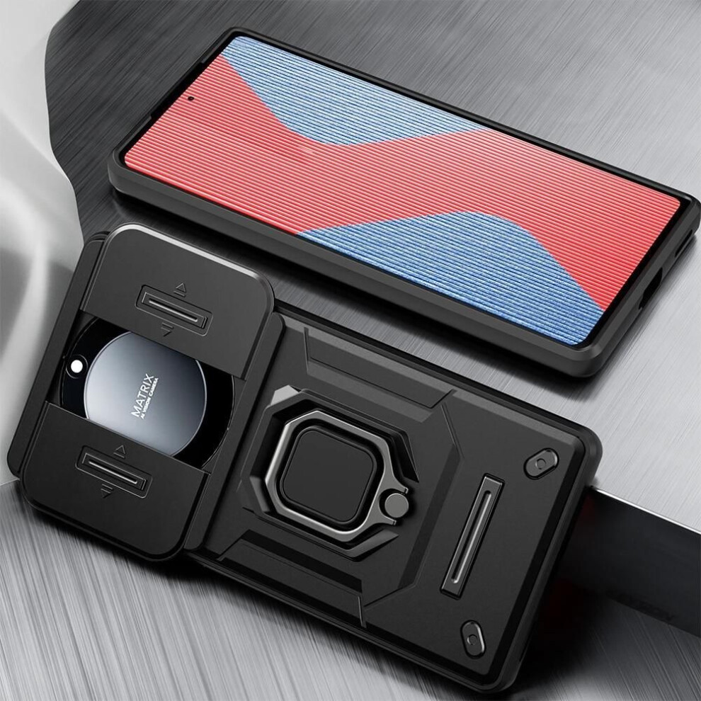 (black, for Honor X9b 5G) Keysion Shockproof Case For Honor X9a 5g X9b Magic 5 Lite Slide Camera Protection Ring Phone Cover For For Huawei Mate 60 Pro+