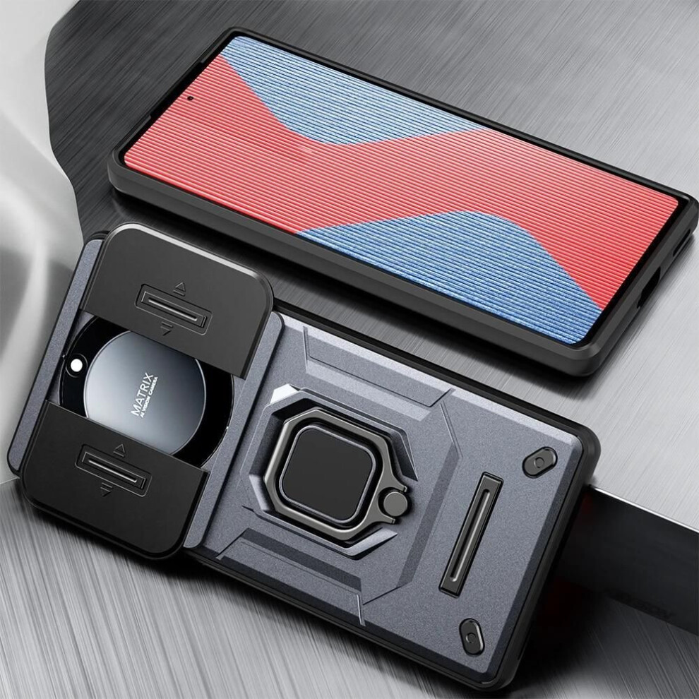 (gray, for Magic 5 Lite) Keysion Shockproof Case For Honor X9a 5g X9b Magic 5 Lite Slide Camera Protection Ring Phone Cover For For Huawei Mate 60 Pro+