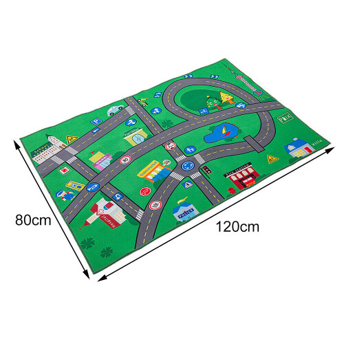 Kids Children's Rugs Town Road Map City Rug Play Village Mat 80x120 on ...