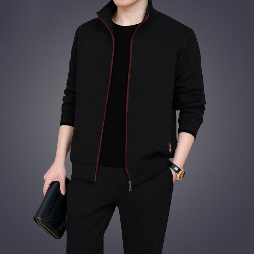 (black, XXXXXL) Mens Fashion Casual Sports Jogging Suit Tracksuits Sportswear Jackets + Pants 2 Pieces Sets  Men Outfits Gym Clothes