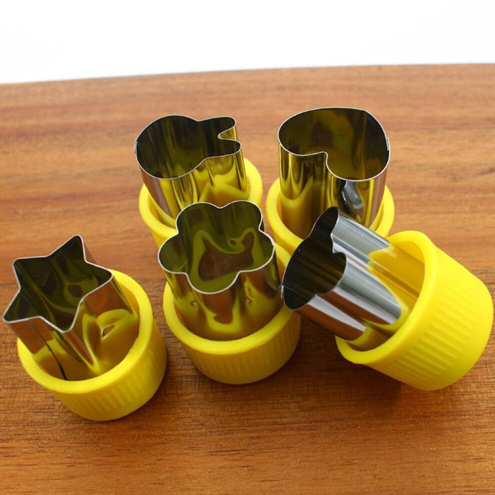 Vegetable Fruit Cutter Mold 5 Shape Mould Slicer Food Decorator Kitchen Tool Top