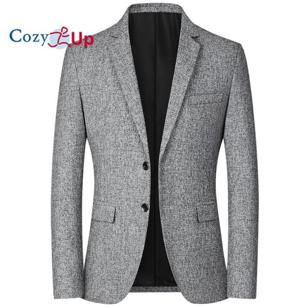 (grey, L) Cozy Up Men's Suit Blazer 2 Buttons Sport Coat Casual Suit Jacket for Men Regular Fit Lightweight Wedding Prom Tux Suit Jacket