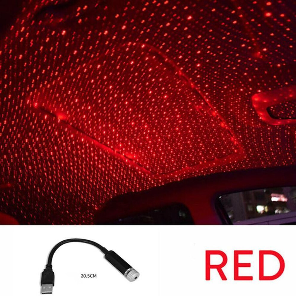 (red) Romantic Led Starry Night Light 5v Usb Powered Galaxy Star Projector Light