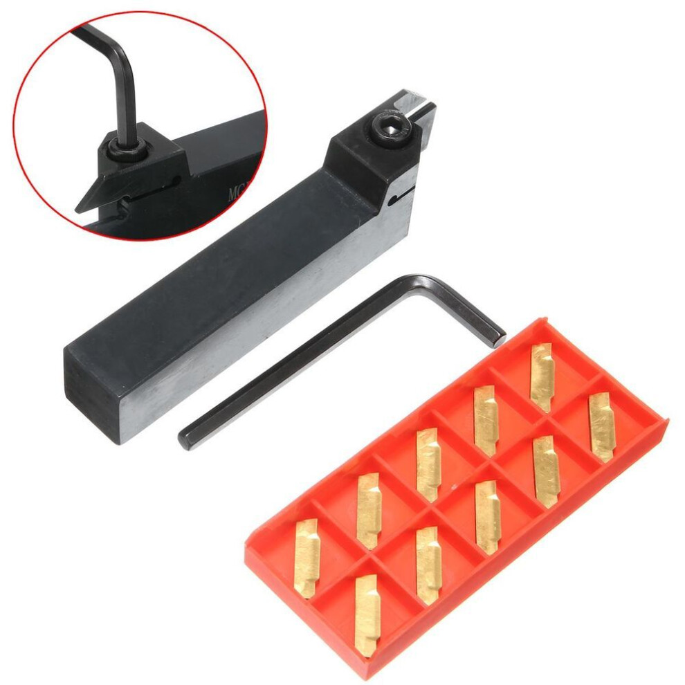 Baixingl 1pc Mgehr2020-3 Right Hand Lathe Toolholder Boring Bar + 10pcs Mgmn300-m Inserts