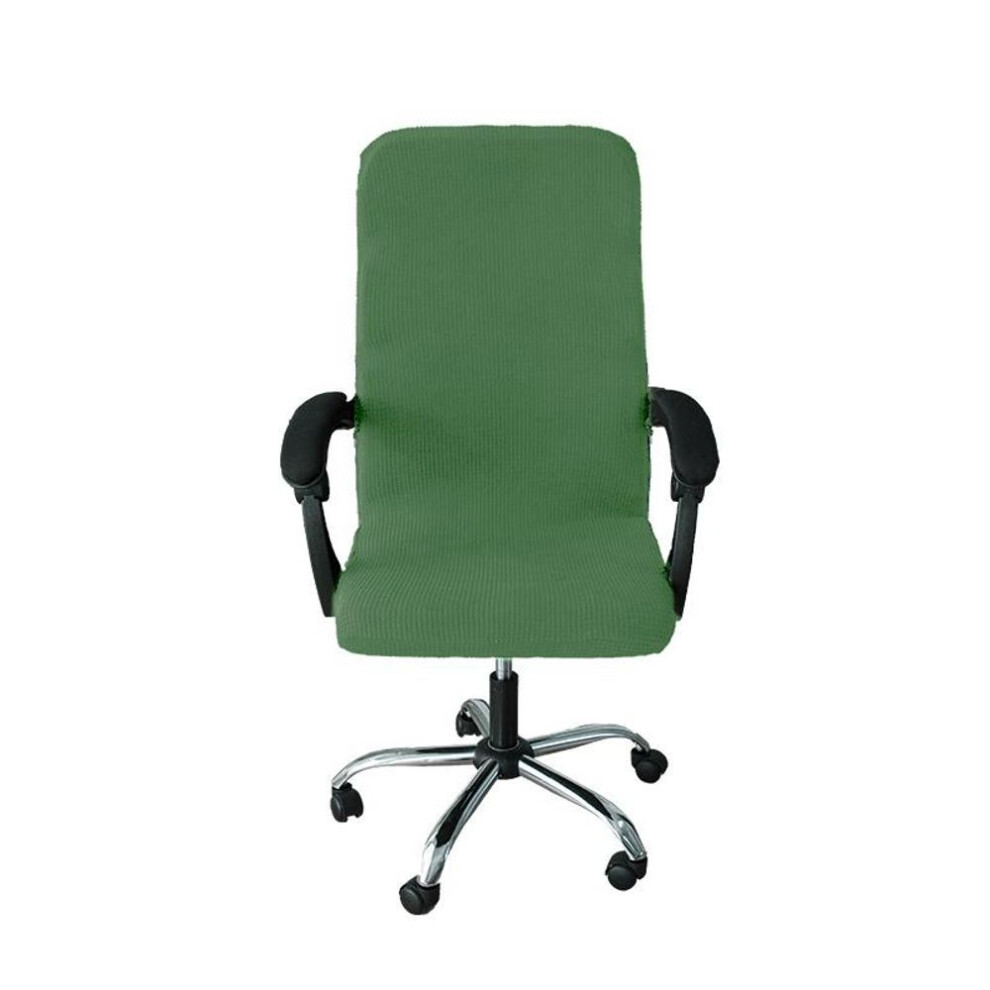 (cyan, M) Waterproof High Stretch Spandex Office Chair Covers Computer Seat Chair Cover Removable Office Seat Chairs Slipcovers