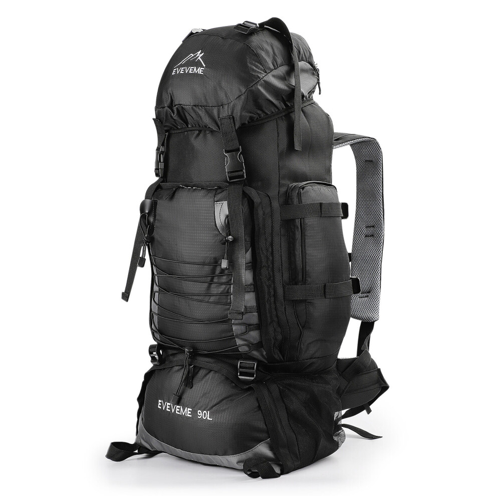 90L Hiking Rucksack Waterproof Outdoor Camping Travel Large Backpack