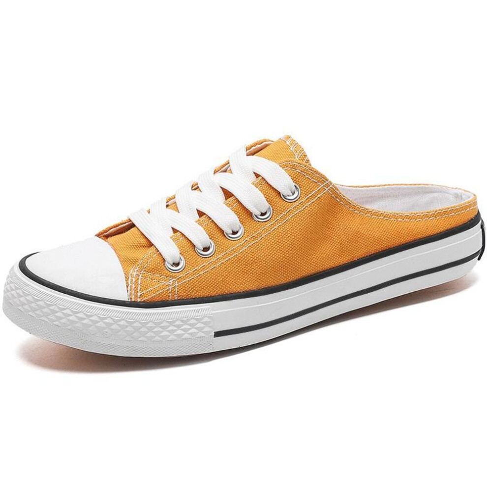 (orange, 38) New Spring and Summer Ladies Slippers Summer Casual Canvas Slippers Comfortable Breathable and Non-slip