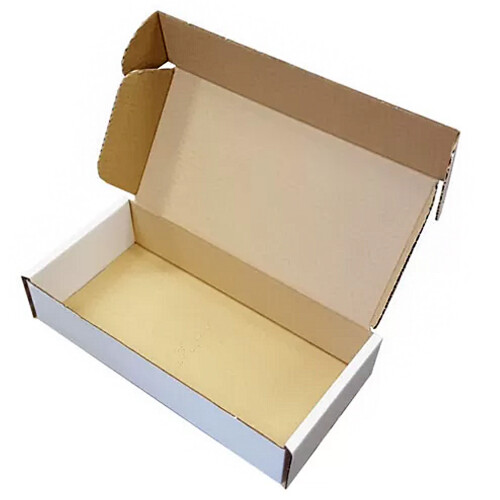 25 x 5 x 4 x 3" (120x100x80mm) White Single Wall Postal Die Cut Boxes 1