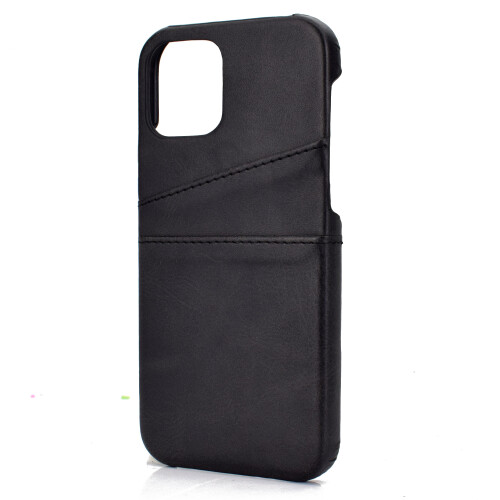 (Black, For iPhone 11Pro Max) PU Leather Wallet Card Holder Shockproof Case For