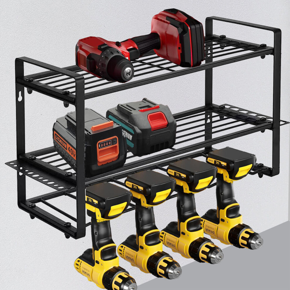 Power Tool Organizer Wall Mount Tool Storage Rack Drill Holder