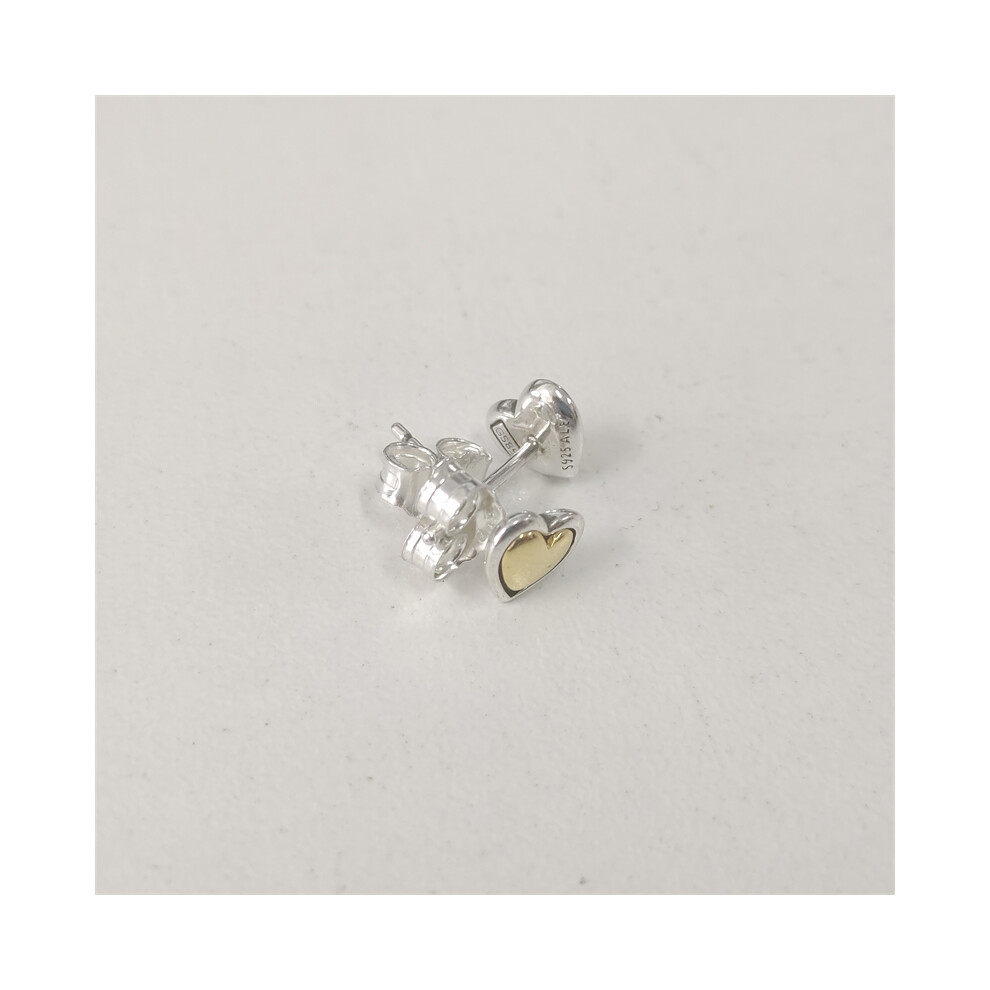 PANDORA Schmuck Damen-Ohrringe Ohrstecker Gewölbtes Goldherz