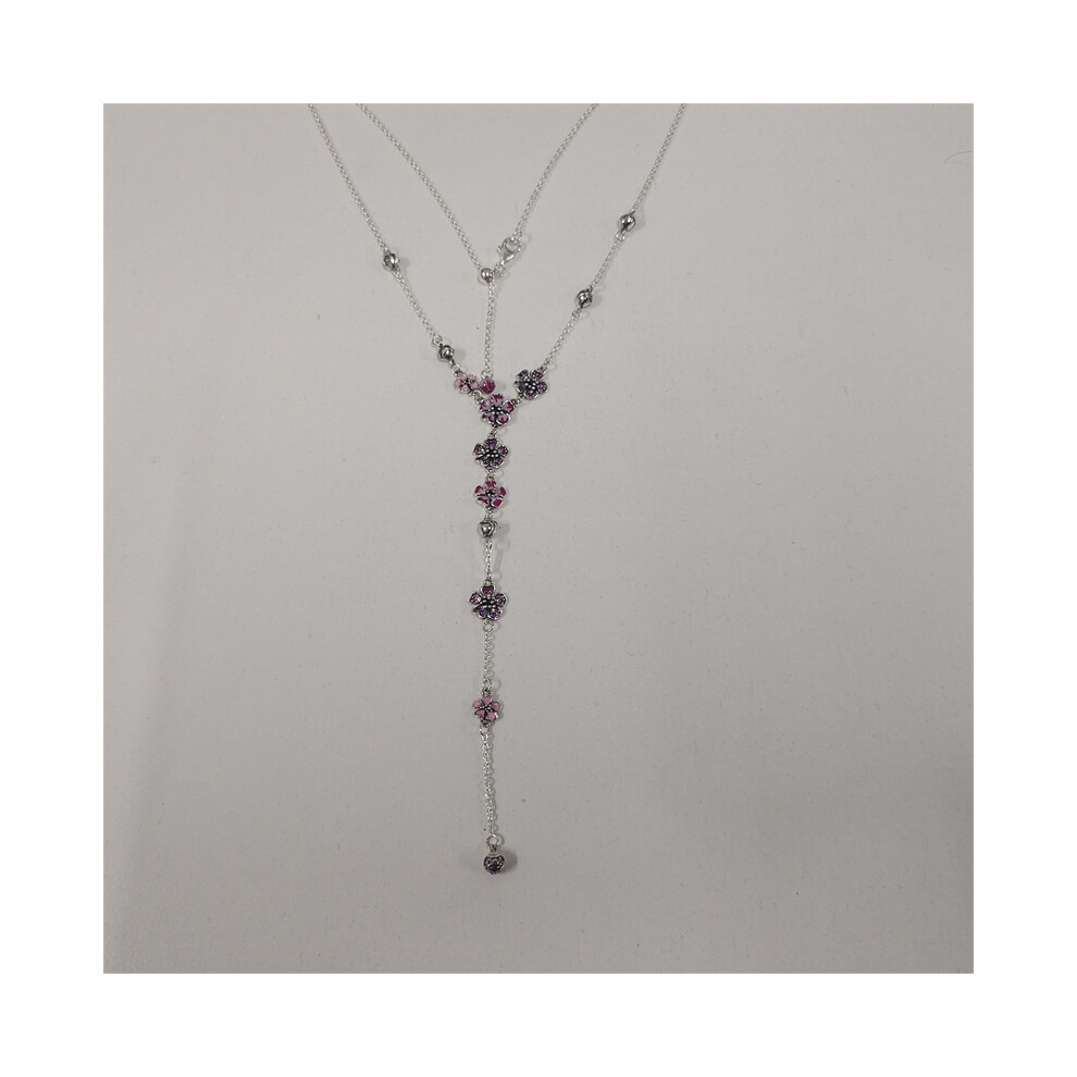 Pandora Dazzling Daisies Necklace Clear CZ 60 cm Chain