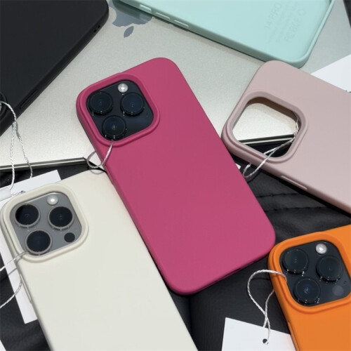 (Blue, For iPhone 14Pro Max) Luxury Soft Silicone Rubber TPU Case for iPhone 16 2