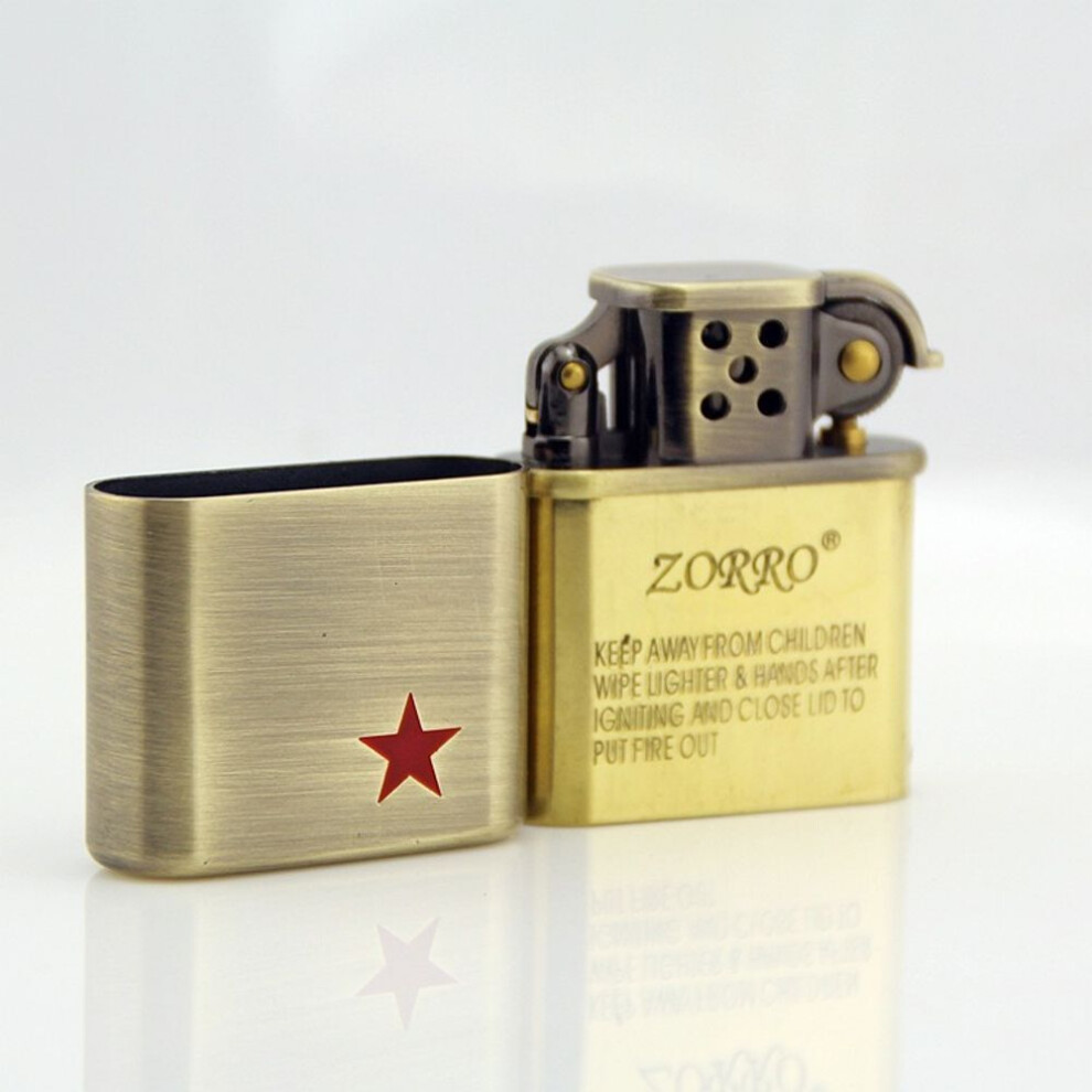 Yeuligo Z506-605 Classic Chinese Style Pure Copper Five-Pointed Star Creative Printable Kerosene Windproof Lighter Wholesale