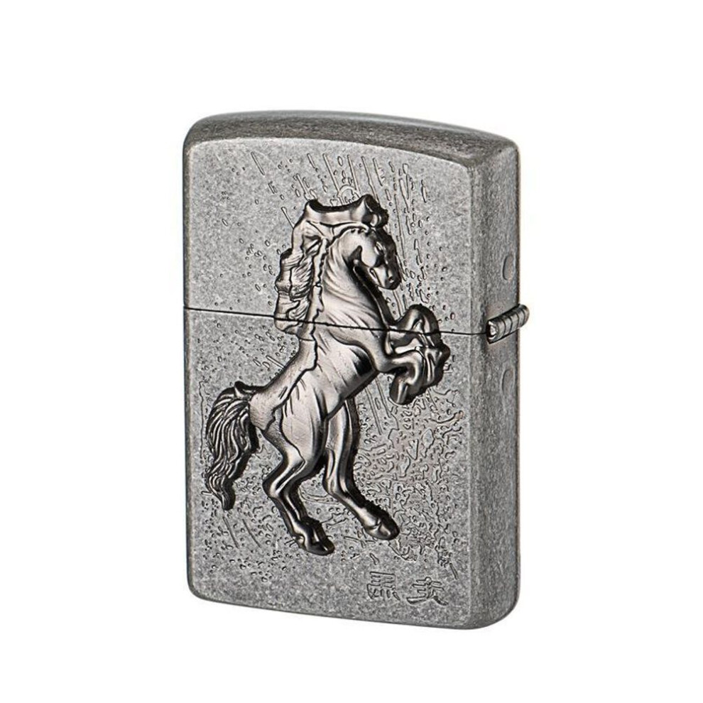 Yeuligo Z92047 Classic Carved Version Knurling Relief Horse Pure Copper Shell Kerosene Windproof Lighter Factory Wholesale