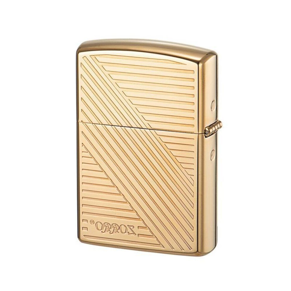 Yeuligo Z92102 Brief Version Striped Pearl Chromium Two-Color Mesh Pure Copper Shell Kerosene Windproof Lighter Wholesale