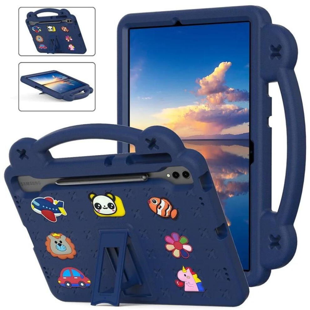 (navy, Tab A 8.0 t290 t295) Kids EVA Bear Stand Case For Samsung Galaxy Tab S9 FE 11 S8 11 Funda Tab S9 FE Plus 12.4 S7 FE S8 Plus Shockproof Tablet Cover
