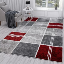 (Red, 200 x 290 cm (Extra Large Area Rug)) Non Slip Modern Extra Large Rugs for Bedroom Living Room Carpet Hallway Runner Rugs