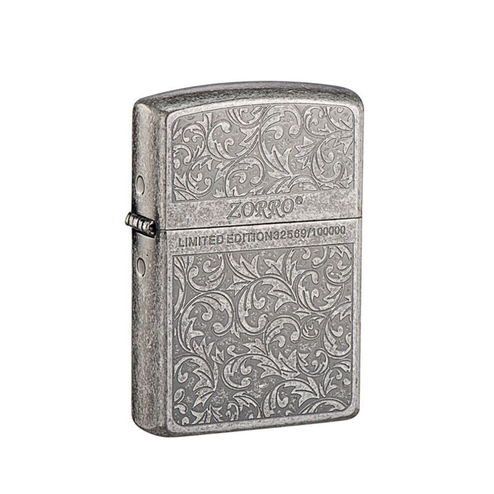 Yeuligo Silver Z92067d Carved Classic Color Separation Tangcao Antique Etching High-End Copper Shell Kerosene Windproof Lighter Wholesale