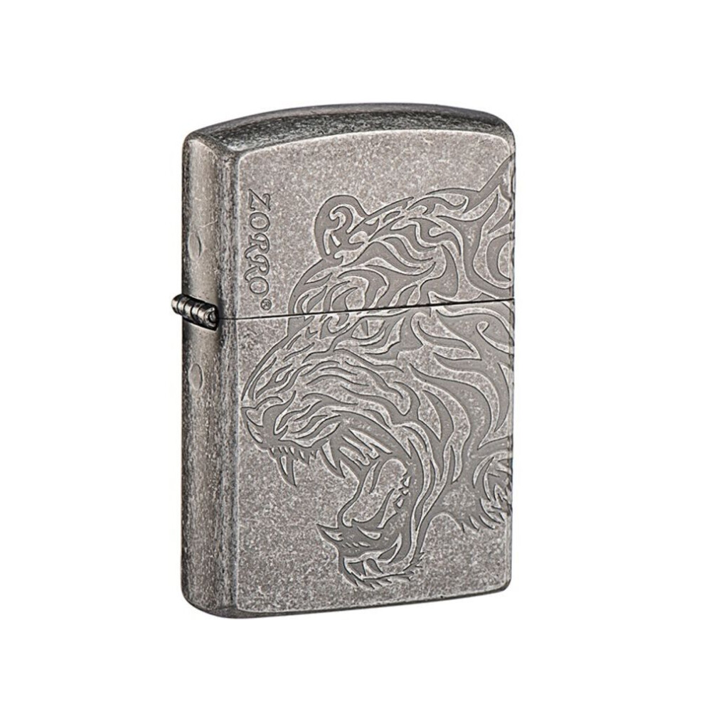 Yeuligo Z92147 Chinese Zodiac Tiger Chinese Style Etching Multi-Pattern Retro High-End Copper Shell Kerosene Windproof Lighter