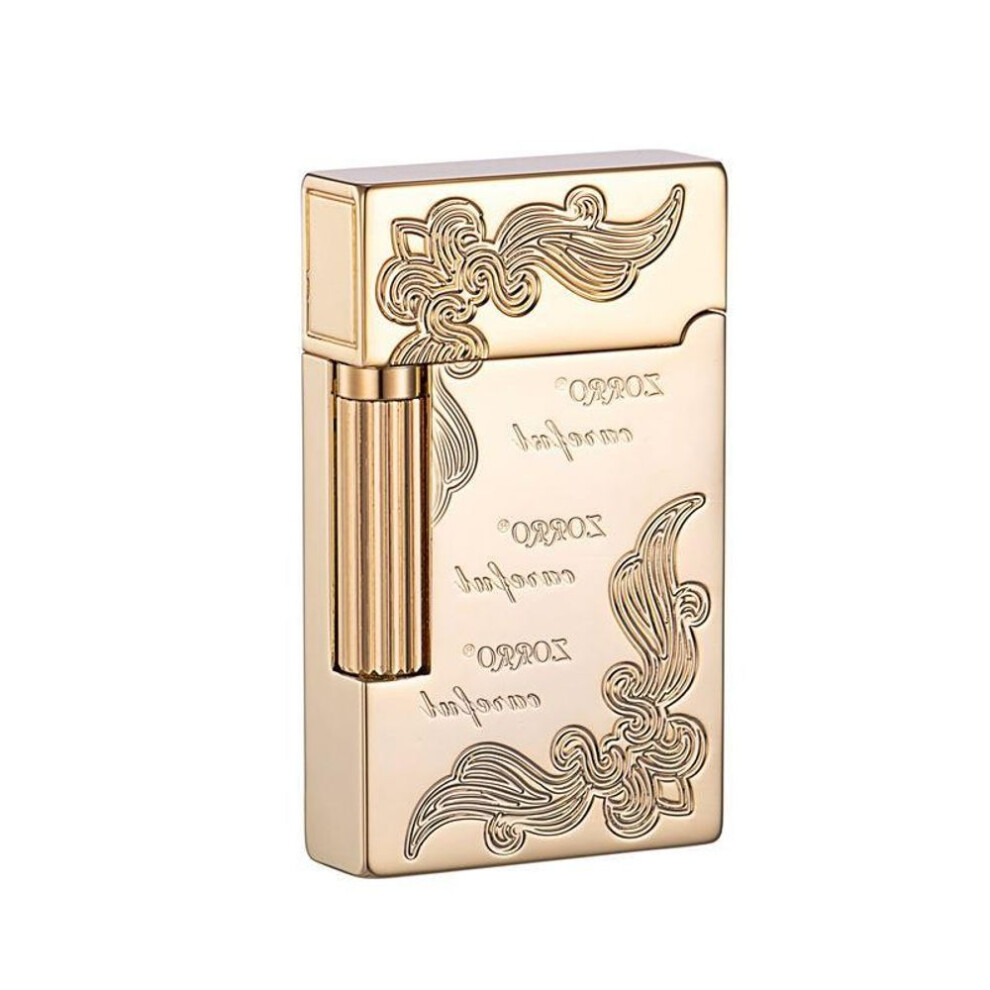 Yeuligo Z612-203 Creative Side Play Langsheng Windproof Original Copper Carved Rich Flower Two-Color Kerosene Lighter