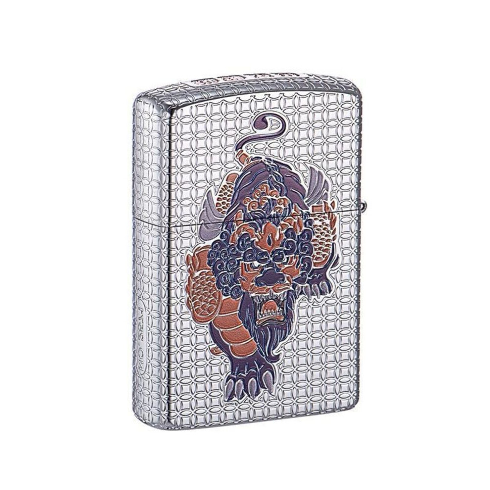 Yeuligo Z92036 Zhaicaipius Painted Chrome Copper Shell Kerosene Two-Color Creative Windproof Lighter Manufacturers Wholesale