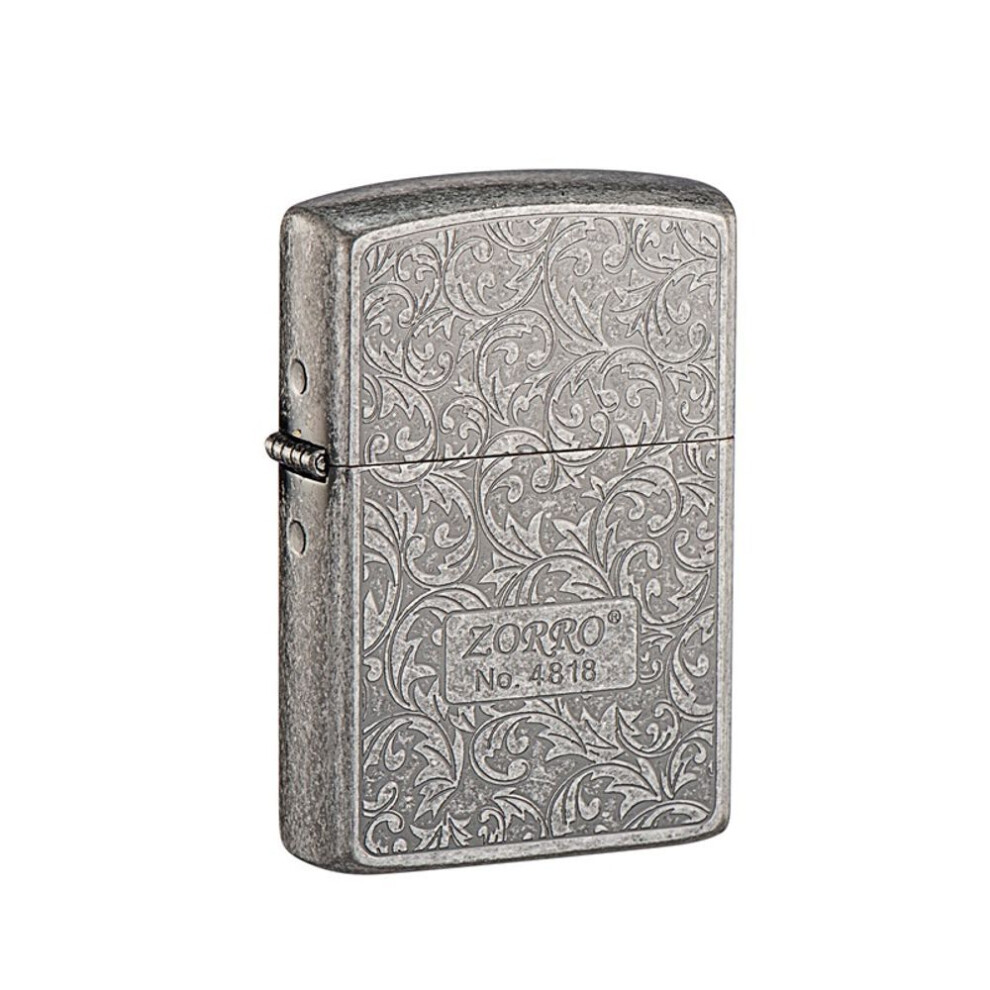 Yeuligo Silver Z92108b Classic Pattern Antique Tangcao Antique Etching High-End Copper Shell Kerosene Windproof Lighter Wholesale