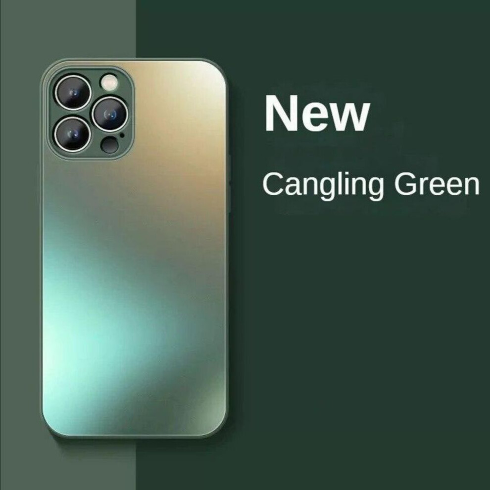 (dark green, For iPhone 12ProMax) Luxury Full Lens Protection Ag Frosted Glass Cases For Iphone 15 Pro Max 14 11 12 13 Mini Xs Xr Plus Liquid Tempered Matte Shockproof Cover