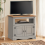 Mercers Furniture Corona TV Unit Grey Wax Straight Solid Pine 1