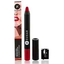 Sugar Cosmetics Matte As Hell Crayon Lipstick01 Scarlett O'hara (Red)Altamente pigmentado, textura cremosa, acabamento mate de longa duração