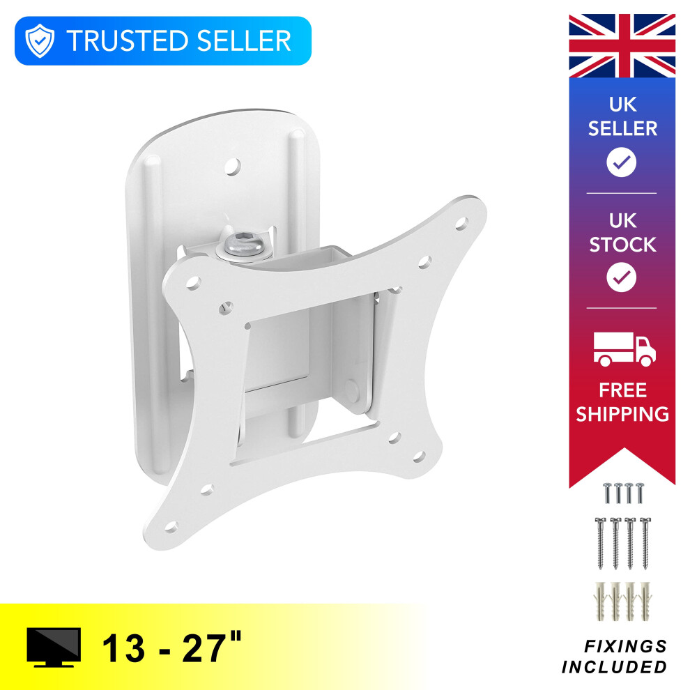 (Extend, Tilt and Turn - White) Tilt and Turn Monitor/TV Mounts, up to 27
