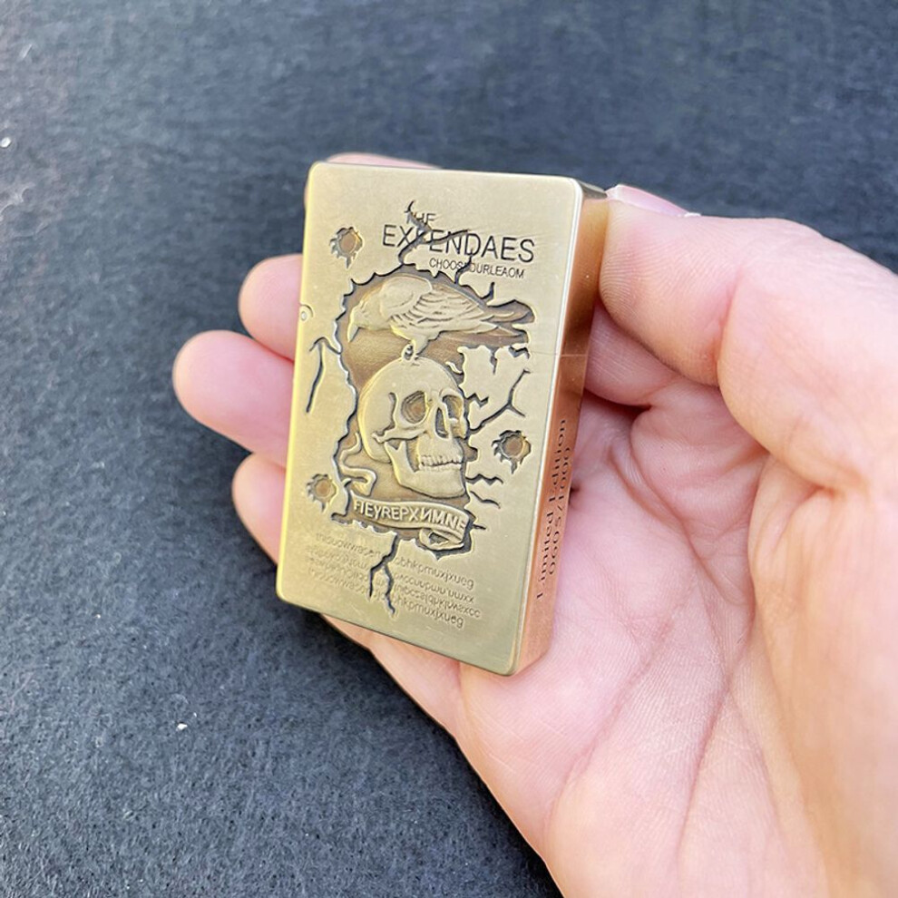 Yeuligo Zl8 Copper Milling Carving Relief Kerosene Lighter Original Copper Carved High-End Gift Lighter Zorro