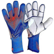 (6, blue) Goalkeeper Gloves For Kids Adult, Non-slip Latex Soccer Goalie Gloves