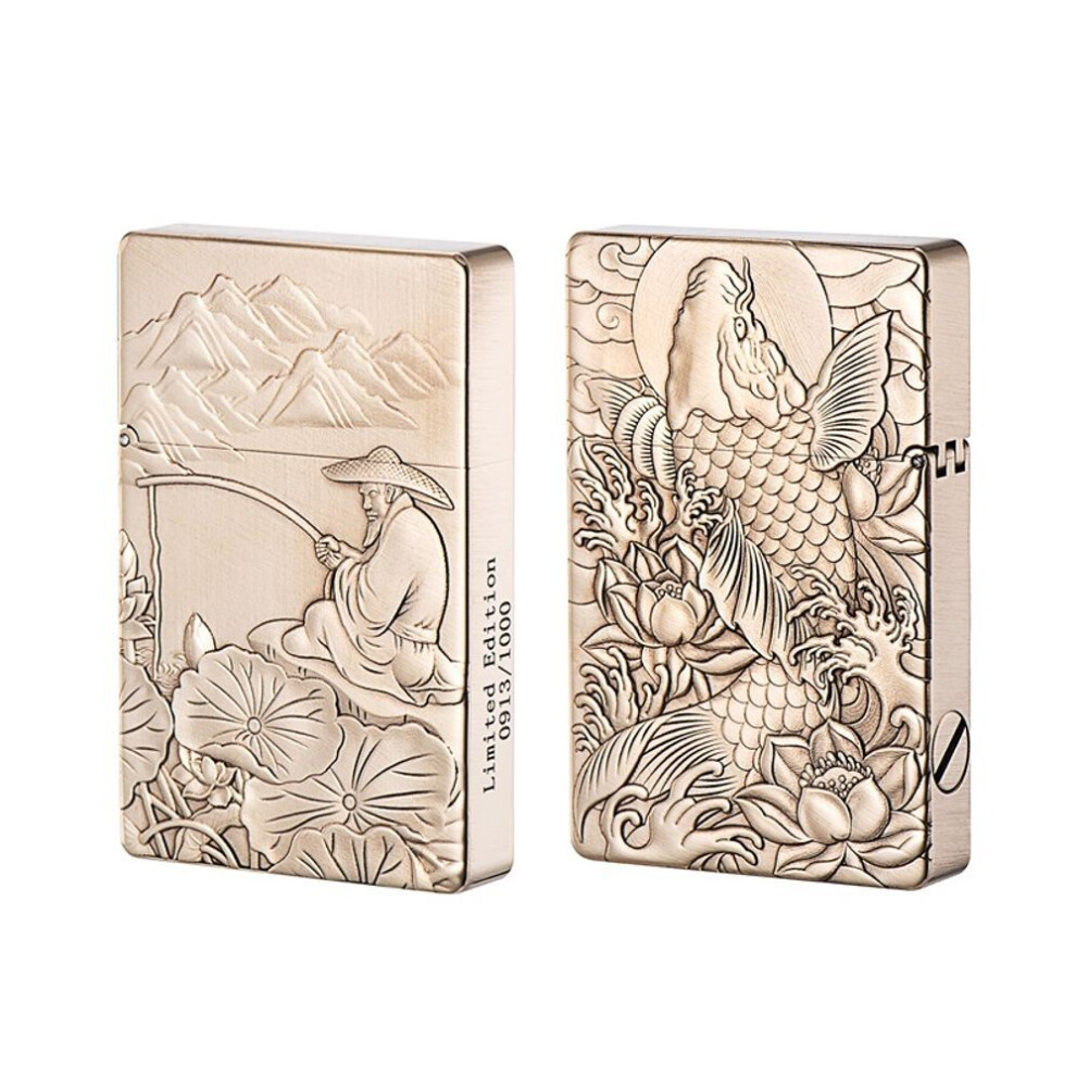 Yeuligo Zl8 Copper Milling Carving Relief Kerosene Lighter Original Copper Carved High-End Gift Lighter Zorro