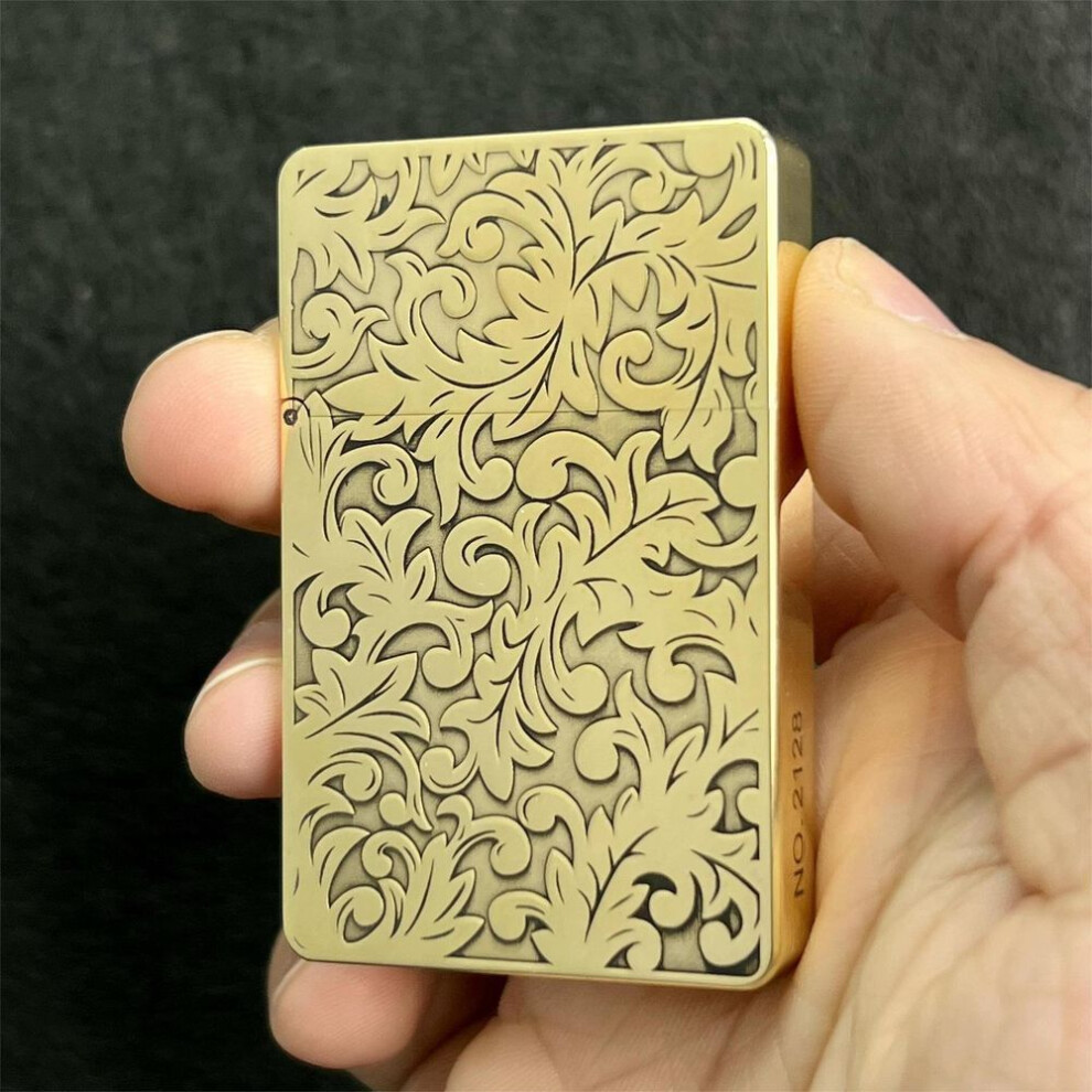 Yeuligo Zl8 Copper Milling Carving Relief Kerosene Lighter Original Copper Carved High-End Gift Lighter Zorro