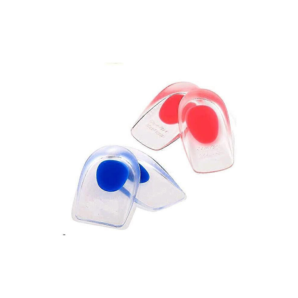 Silicone Heel Cushions - Shock-Absorbing Insoles for Plantar Fasciitis Pain Relief - 2 Pairs