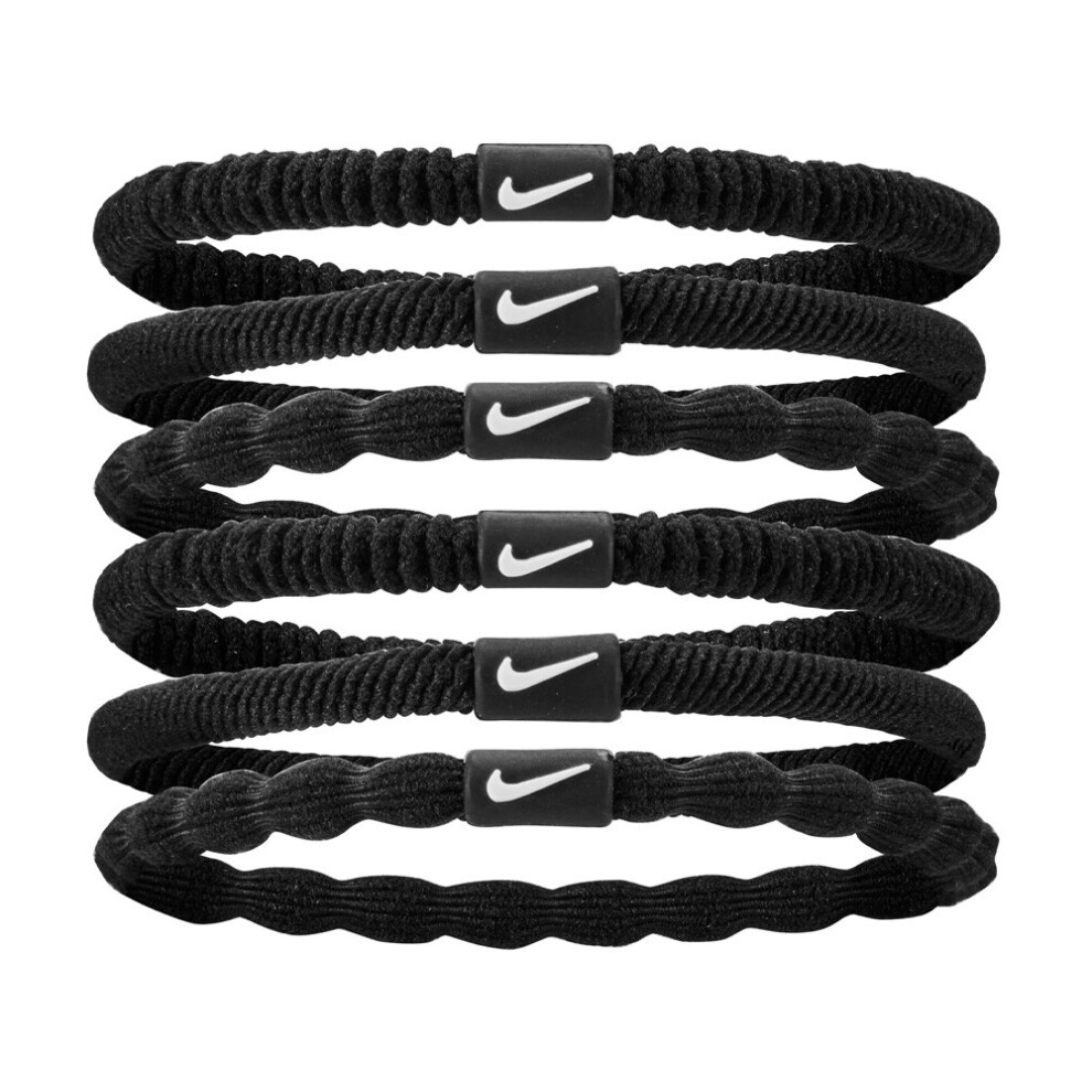 Nike Flex Hair Tie 6 Pack Black / Black / White