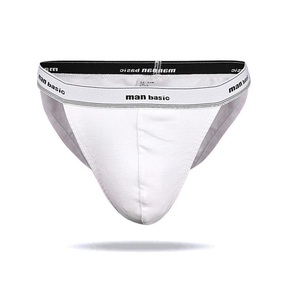 (white, XL) 1 Pieces Men&apos;s Briefs Cotton Underwear Underpants S/M/L/XL/XXL/XXXL/XXXXL
