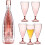 Set of 5 Stackable Champagne Flutes Set, Reusable Unbreakable Wine Glasses with Bottle Container 1