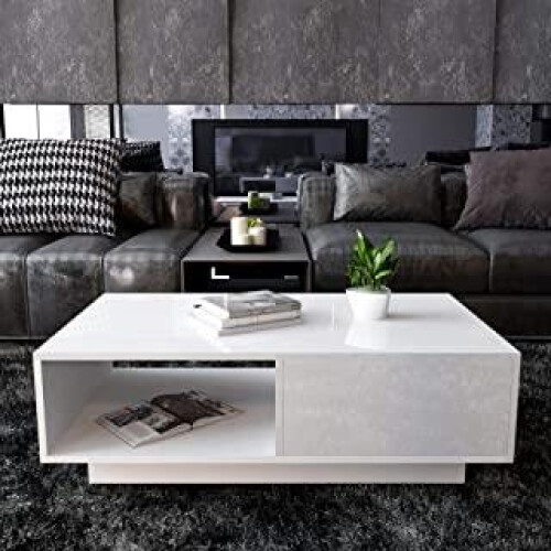 (White) Hampton&Stewart High Gloss Coffee Table 2