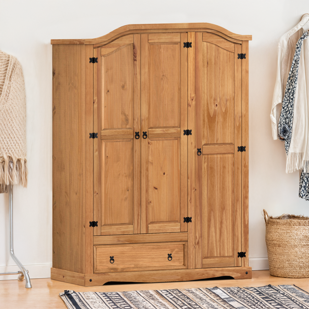 Corona 3 Door 1 Drawer Wardrobe