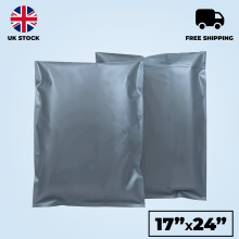 (17 x 24 Inch) Grey Courier Parcel Post Bags, Self Seal Bag Plastic Mailing Postal Poly Post Bag for Packaging 10 Pack Shipping Bags