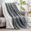 Sherpa Fleece Throw Blanket Double Thickness Reversible Ultra Soft Grey 2