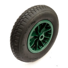 4.80/4.00-8 Wheel 15 Inch Green 2Ply 1" Bore Wheelbarrow Barrow Cart