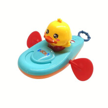 (Red) 1 Pc Little Yellow Duck Kayak Toy Swimming Pool Bathroom Toy
