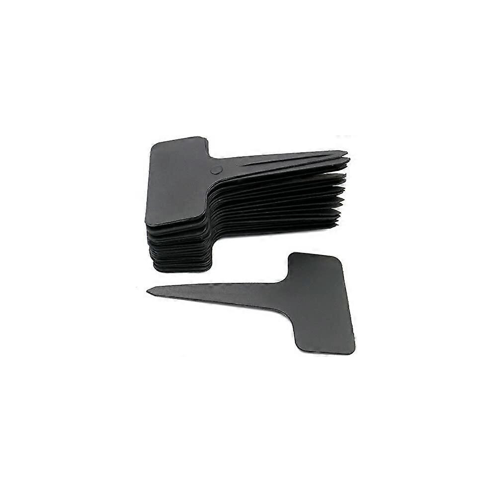 100 Pcs Marqueurs Plastique Epais Etiquettes Plantes Noirs Type T Etiquettes Plantes de Jardin Etanches